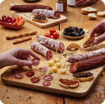 Planche de saucissons et tartinables